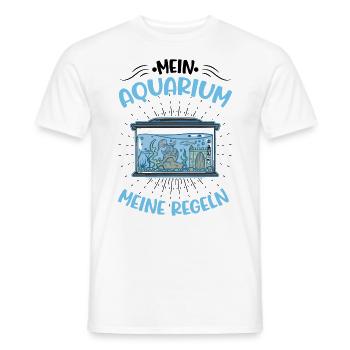 Mein Aquarium Meine Regeln Aquaristik Aquarist - Männer T-Shirt - Weiß - Vorne - AI Model Male 178 dark (178cm)
