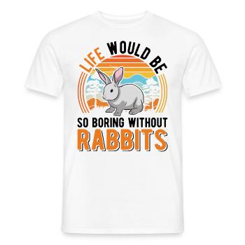 Kaninchen Geschenk Häschen Hase Kaninchen - Männer T-Shirt - Weiß - Vorne - AI Model Male 178 dark (178cm)