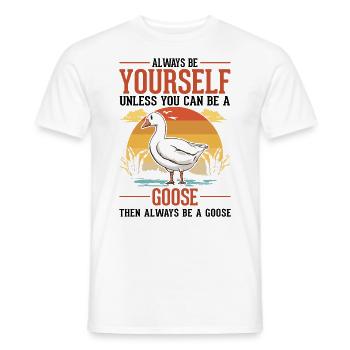 Oies Cadeau Goose Lovers Goose Éleveurs d’oies - T-shirt homme - blanc - Devant - AI Model Male 178 dark (178cm)