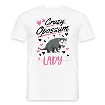 Opossum fou Femme Marsupial de l’opossum - T-shirt homme - blanc - Devant - AI Model Male 178 dark (178cm)