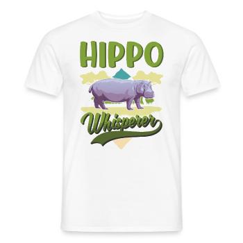 Hippo Whisperer Hippo Hippo - T-shirt homme - blanc - Devant - AI Model Male 178 dark (178cm)