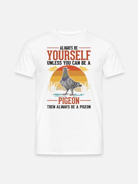 Duif Cadeauduif Liefhebber Postduif - Heren T-shirt - wit