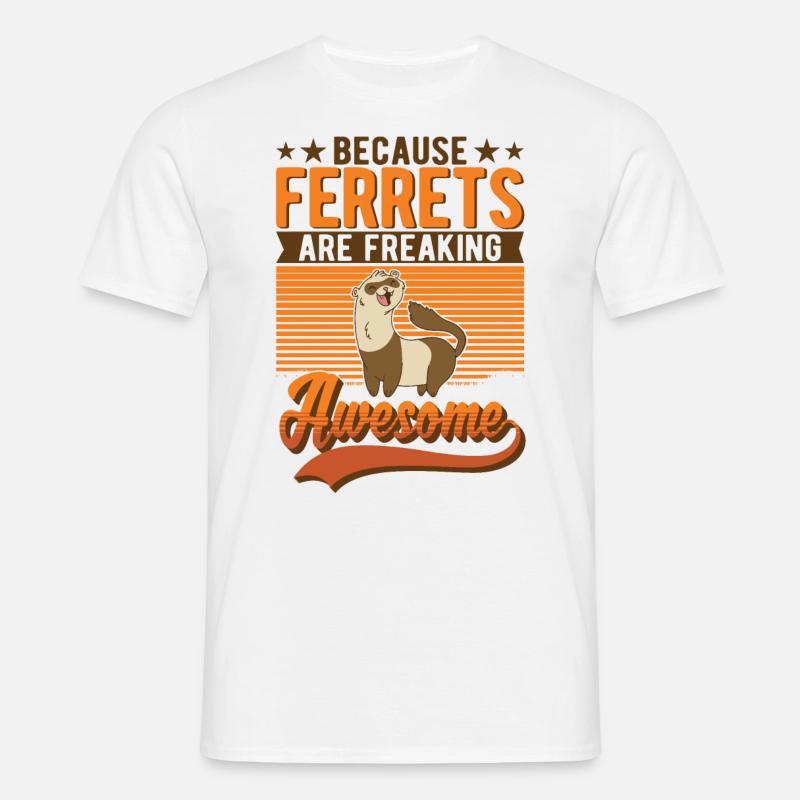 Frettchen Geschenk - Männer T-Shirt - Weiß