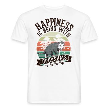 Opossum Lucky Marsupial Possum - T-shirt homme - blanc - Devant - AI Model Male 178 dark (178cm)