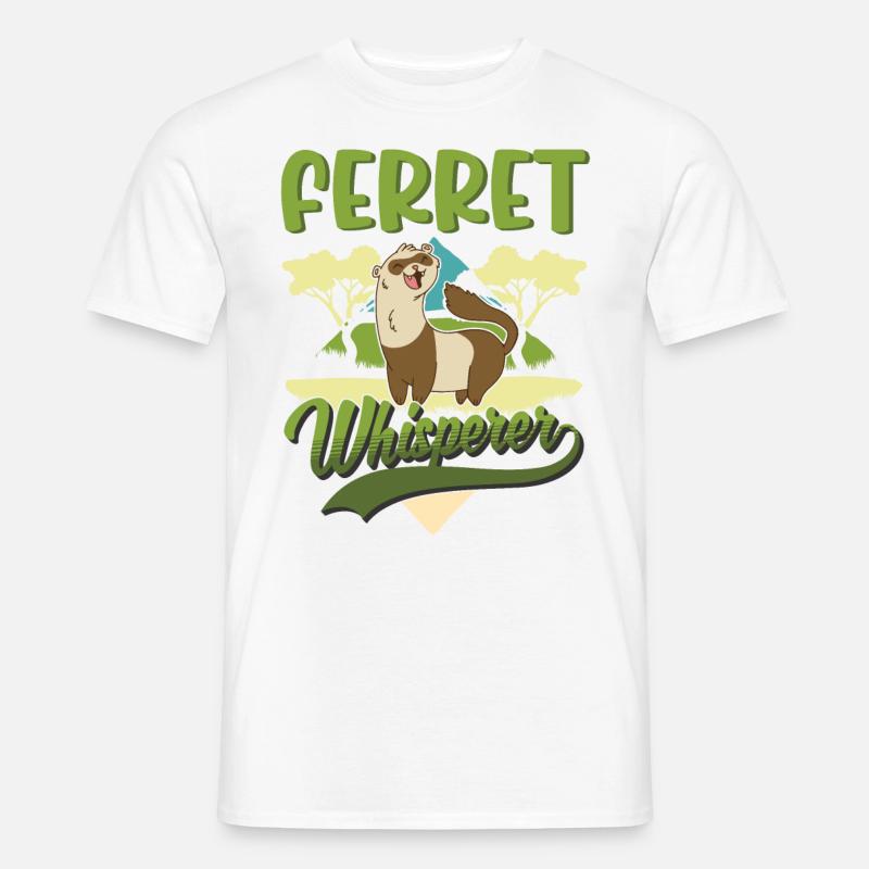 Frettchen Flüsterer Ferret Whisperer - Männer T-Shirt - Weiß