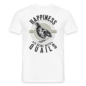Quail Luck Quail Breeding Quail Breeder - Men's T-Shirt - white - Front - AI Model Male 178 dark (178cm)
