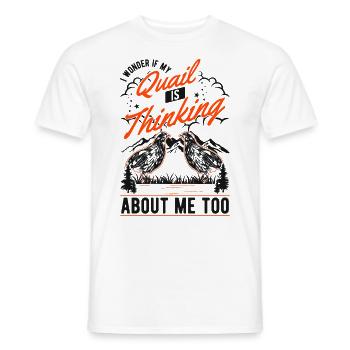 Warnung Wachtel Wachtelzucht Wachtelzüchter - Männer T-Shirt - Weiß - Vorne - AI Model Male 178 dark (178cm)