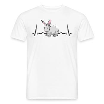 Rabbit Heartbeat Bunny - Men's T-Shirt - white - Front - AI Model Male 178 dark (178cm)