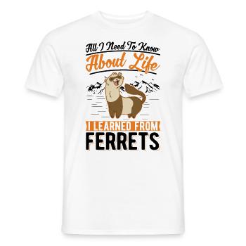 Frettchen Liebhaber - Männer T-Shirt - Weiß - Vorne - AI Model Male 178 dark (178cm)