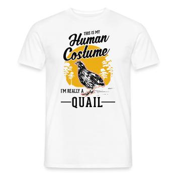 Wachtel Halloween Quail Costume Humain - T-shirt homme - blanc - Devant - AI Model Male 178 dark (178cm)