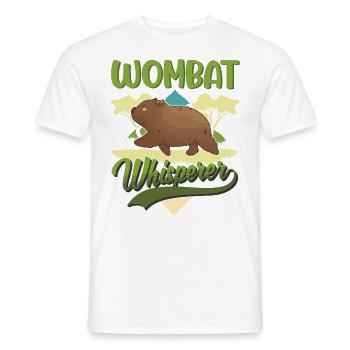 Wombat Flüsterer - Männer T-Shirt - Weiß - Vorne - AI Model Male 178 dark (178cm)