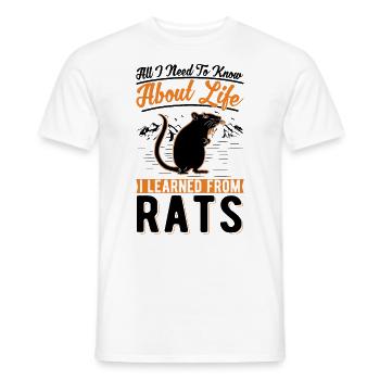 rat rat owner rat cage - Men's T-Shirt - white - Front - AI Model Male 178 dark (178cm)