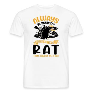 Rat Gift Domestic Rat Rat Owner - Men's T-Shirt - white - Front - AI Model Male 178 dark (178cm)