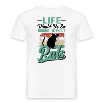 Rat Gift Rat domestique Rat Propriétaire - T-shirt homme - blanc - Devant - AI Model Male 178 dark (178cm)