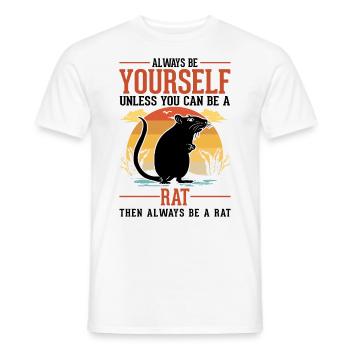 Rat Gift Domestic Rat Rat Owner - Men's T-Shirt - white - Front - AI Model Male 178 dark (178cm)