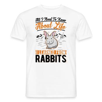 Rabbit Bunny Rabbit Rabbit - Men's T-Shirt - white - Front - AI Model Male 178 dark (178cm)