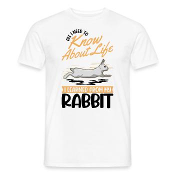 Lapin Cadeau Lapin Lapin Lapin - T-shirt homme - blanc - Devant - AI Model Male 178 dark (178cm)