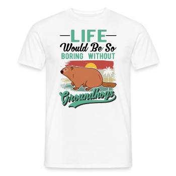 Murmeltier Groundhog Day Waldmurmeltier - Männer T-Shirt - Weiß - Vorne - AI Model Male 178 dark (178cm)