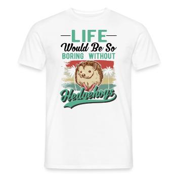Hérisson Cadeau Hérisson épineux - T-shirt homme - blanc - Devant - AI Model Male 178 dark (178cm)