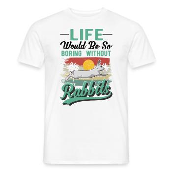 Lapin Cadeau Lapin Lapin Lapin - T-shirt homme - blanc - Devant - AI Model Male 178 dark (178cm)