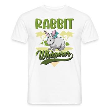 Rabbit Whisperer Rabbit Whisperer - Men's T-Shirt - white - Front - AI Model Male 178 dark (178cm)