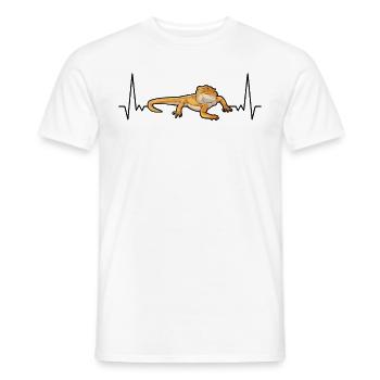 Battement de cœur de dragon barbu - T-shirt homme - blanc - Devant - AI Model Male 178 dark (178cm)