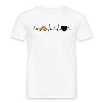 Battement de cœur de dragon barbu - T-shirt homme - blanc - Devant - AI Model Male 178 dark (178cm)