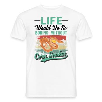 Corn Snake Cadeau Corn Snake - T-shirt homme - blanc - Devant - AI Model Male 178 dark (178cm)
