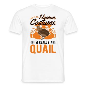 Wachtel Halloween Quail Costume Humain - T-shirt homme - blanc - Devant - AI Model Male 178 dark (178cm)