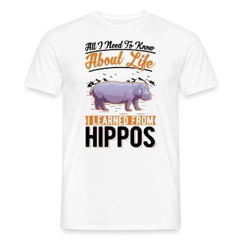 Hippopotame cadeau hippopotame - T-shirt homme - blanc - Devant - AI Model Male 178 dark (178cm)