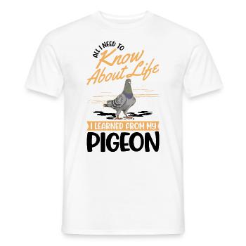 Pigeon pigeon fancier city pigeon carrier pigeon - Men's T-Shirt - white - Front - AI Model Male 178 dark (178cm)