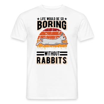 Lapin Cadeau Lapin Lapin Lapin - T-shirt homme - blanc - Devant - AI Model Male 178 dark (178cm)