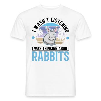 Rabbit Bunny Rabbit Rabbit - Men's T-Shirt - white - Front - AI Model Male 178 dark (178cm)