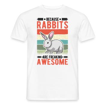 Lapin Cadeau Lapin Lapin Lapin - T-shirt homme - blanc - Devant - AI Model Male 178 dark (178cm)