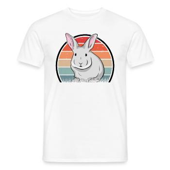 Lapin Rétro Lapin Lapin Vintage - T-shirt homme - blanc - Devant - AI Model Male 178 dark (178cm)