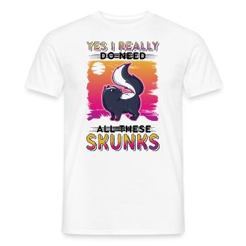Cadeau Skunk - T-shirt homme - blanc - Devant - AI Model Male 178 dark (178cm)
