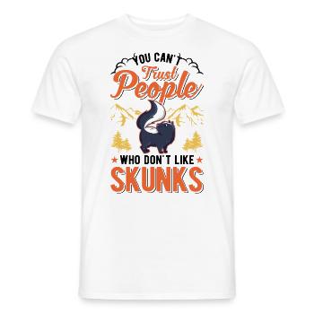 Skunk Lover - Men's T-Shirt - white - Front - AI Model Male 178 dark (178cm)