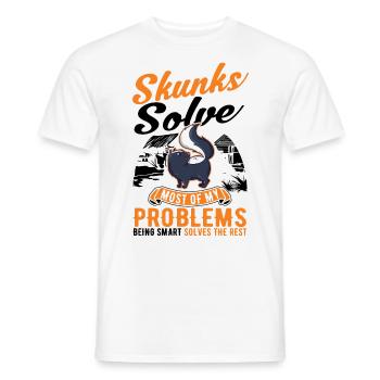 Skunk Lover - Men's T-Shirt - white - Front - AI Model Male 178 dark (178cm)