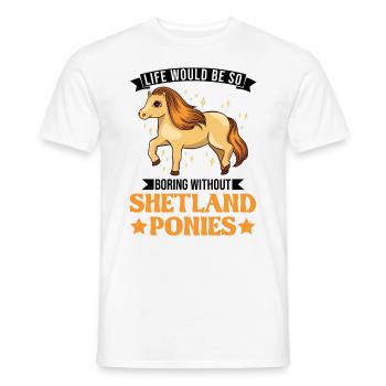 Shetland Pony Gift Shetty - Men's T-Shirt - white - Front - AI Model Male 178 dark (178cm)