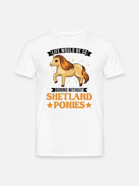 Shetland Pony Gift Shetty - Men's T-Shirt - white
