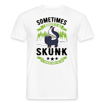 Skunk Gift - Men's T-Shirt - white - Front - AI Model Male 178 dark (178cm)