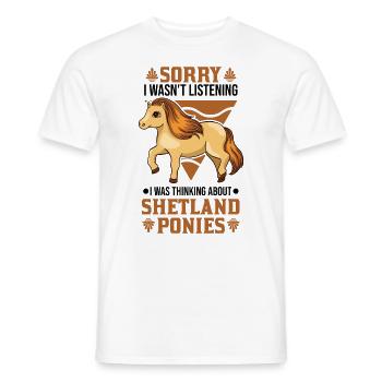 Shetland Pony Shetland-Pony Shetty - Men's T-Shirt - white - Front - AI Model Male 178 dark (178cm)