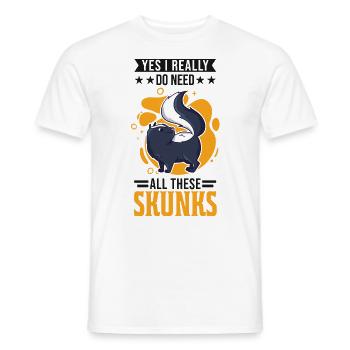 Cadeau Skunk - T-shirt homme - blanc - Devant - AI Model Male 178 dark (178cm)