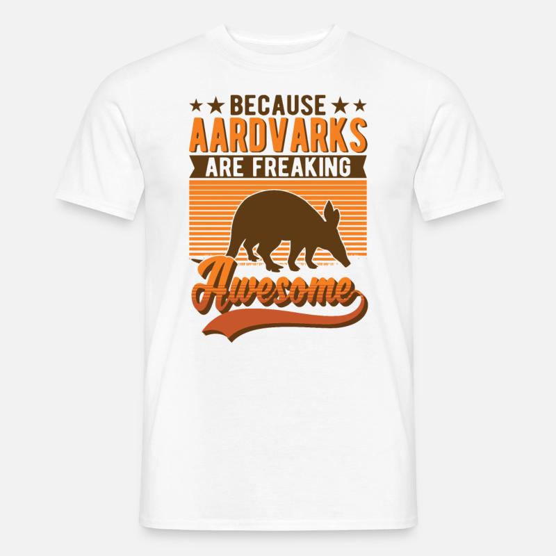 Erdferkel Geschenk Aardvark - Männer T-Shirt - Weiß