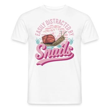 Snail Gift Vineyard Snail - Men's T-Shirt - white - Front - AI Model Male 178 dark (178cm)
