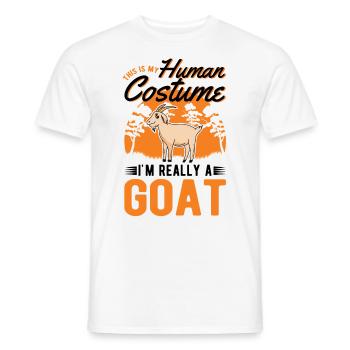 Chèvres Costume Humain Halloween - T-shirt homme - blanc - Devant - AI Model Male 178 dark (178cm)