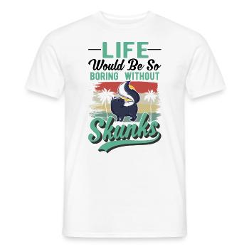 Cadeau Skunk - T-shirt homme - blanc - Devant - AI Model Male 178 dark (178cm)
