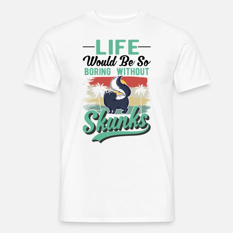 Stinktier Geschenk - Männer T-Shirt - Weiß