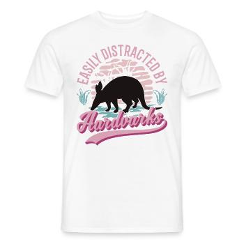 Facilement distrait par Aardvarks Aardvark Aardvark - T-shirt homme - blanc - Devant - AI Model Male 178 dark (178cm)