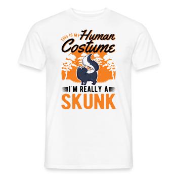 Stinktier Kostüm Halloween - Männer T-Shirt - Weiß - Vorne - AI Model Male 178 dark (178cm)